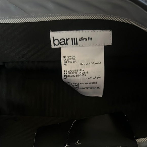 Bar III Black Dress Pants Classic Style - Picture 2 of 7